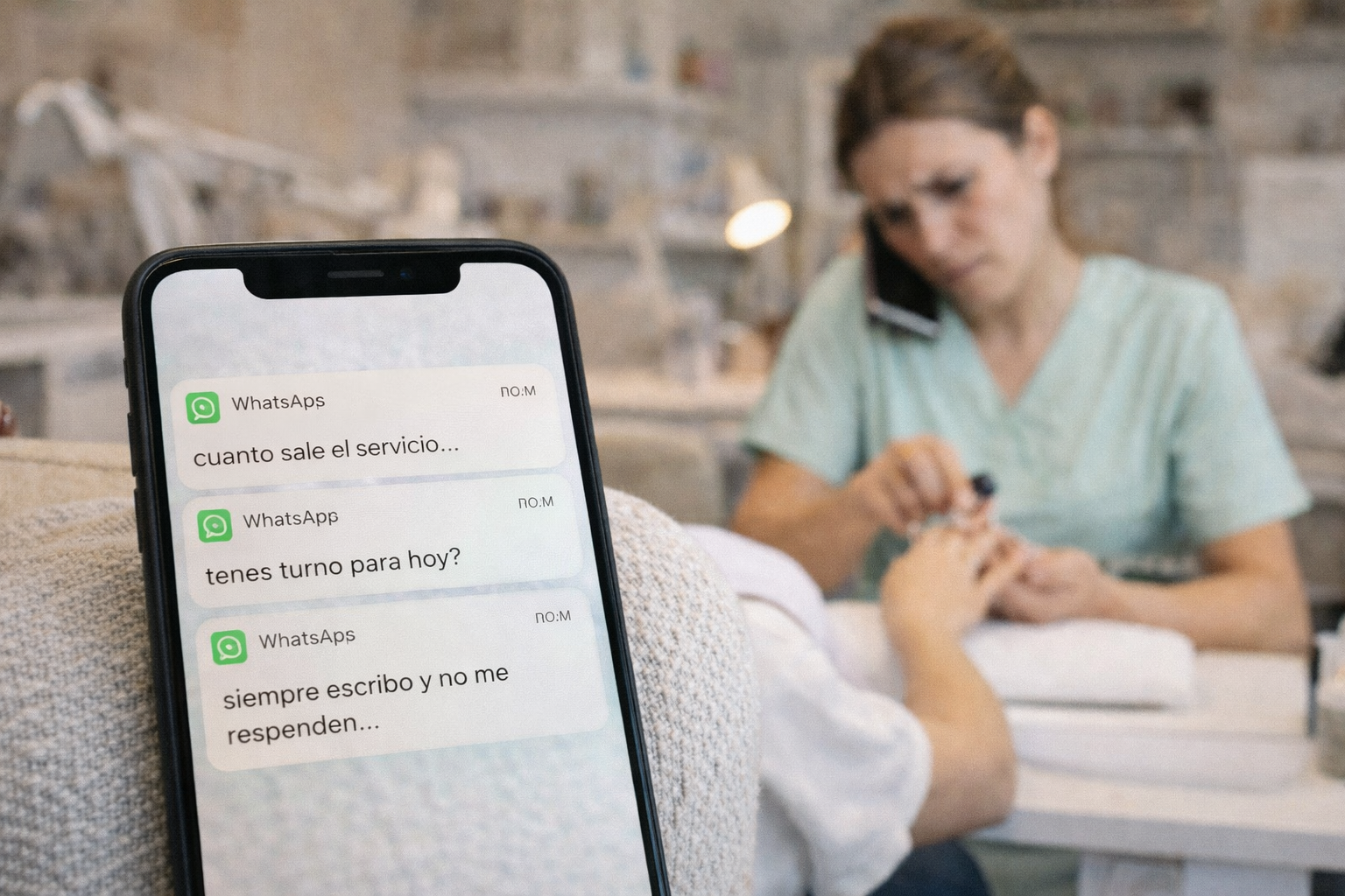 Dueño de negocio organizando turnos